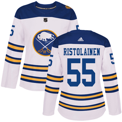 Adidas Buffalo Sabres #55 Rasmus Ristolainen White Authentic 2018 Winter Classic Women's Stitched Jersey Womens