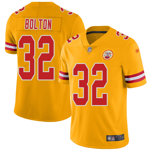 Chiefs #32 Nick Bolton Gold Men's Stitched Limited Inverted Legend Jersey