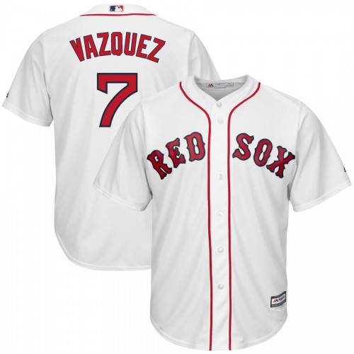 Boston Boston Red Sox #7 Christian Vazquez Majestic Home Cool Base Player Jersey White Men's