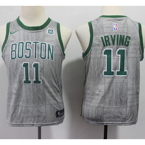Boston Celtics #11 Kyrie Irving Gray Youth Swingman City Edition Jersey Youth
