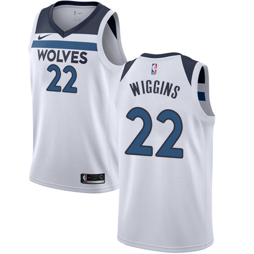 Minnesota Timberwolves #22 Andrew Wiggins White Youth Swingman Association Edition Jersey Youth
