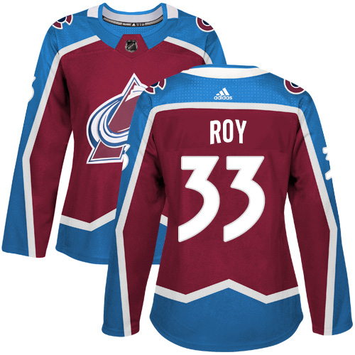 Adidas Colorado Avalanche #33 Patrick Roy Burgundy Home Authentic Women's Stitched Jersey Womens