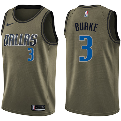 Dallas Mavericks #3 Trey Burke Green Swingman Salute to Service Jersey Mens