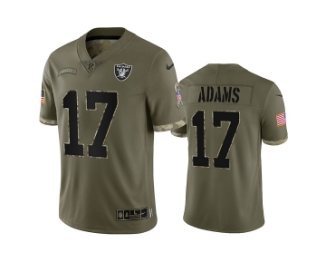 Men's Youth Women's Las Vegas Raiders #17 Davante Adams 2022 Olive Salute To Service Limited Stitched Jersey