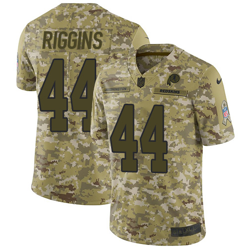 Washington Commanders #44 John Riggins Camo Men's Stitched Limited 2018 Salute To Service Jersey Men's