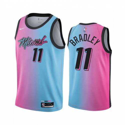 Miami Heat #11 Avery Bradley Blue Pink Youth Swingman 2020-21 City Edition Jersey Youth