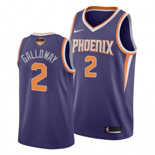 Phoenix Suns #2 Langston Galloway Mens 2021 Finals Bound Swingman Icon Edition Jersey Purple Mens