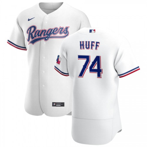 Texas Texas Rangers #74 Sam Huff Men's White Home 2020 Authentic Player Jersey Men's