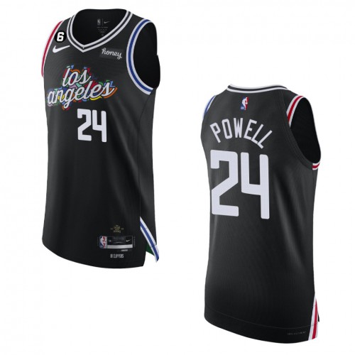 Los Angeles Los Angeles Clippers #24 Norman Powell Black 2022-23 Authentic Jersey - City Edition Mens