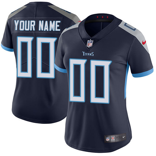 Tennessee Titans Customized Navy Blue Alternate Stitched Vapor Untouchable Limited Women's Jersey