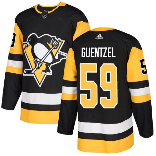 Adidas Pittsburgh Penguins #59 Jake Guentzel Black Home Authentic Stitched Youth Jersey Youth