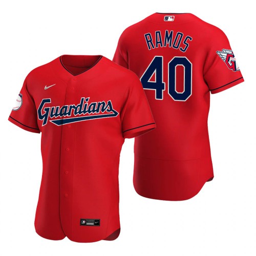 Cleveland Guardians #40 Wilson Ramos Red Men's 2022 Authentic Alternate Jersey Men's
