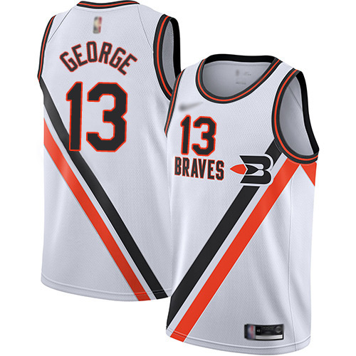 Los Angeles Clippers #13 Paul George White 2019-20 Classic Edition Stitched Jersey Mens