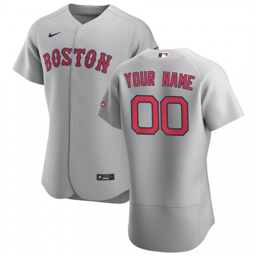 Boston Red Sox Custom Men's Gray Road 2020 Authentic Team Jersey