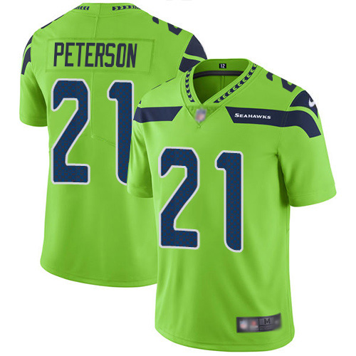 Seattle Seahawks #21 Adrian Peterson Green Youth Stitched Limited Rush Jersey Youth