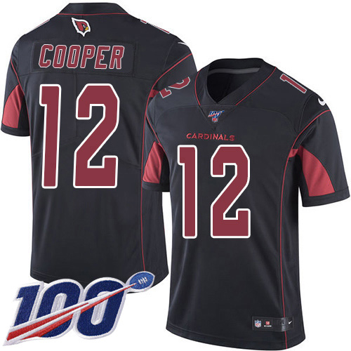 Arizona Cardinals #12 Pharoh Cooper Black Men's Stitched Limited Rush 100th Season Jersey Men's
