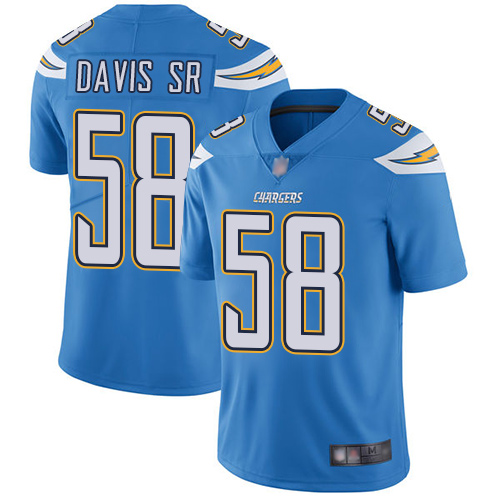 Los Angeles Chargers #58 Thomas Davis Sr Electric Blue Alternate Men's Stitched Vapor Untouchable Limited Jersey Men's