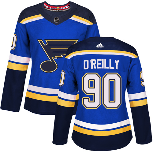Adidas St. Louis Blues #90 Ryan O'Reilly Blue Home Authentic Women's Stitched Jersey Womens