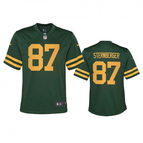 Green Bay Green Bay Packers #87 Jace Sternberger Youth Alternate Game Player Jersey - Green Youth