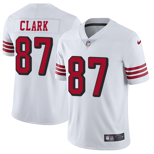 San Francisco 49ers #87 Dwight Clark White Rush Men's Stitched Vapor Untouchable Limited Jersey Men's