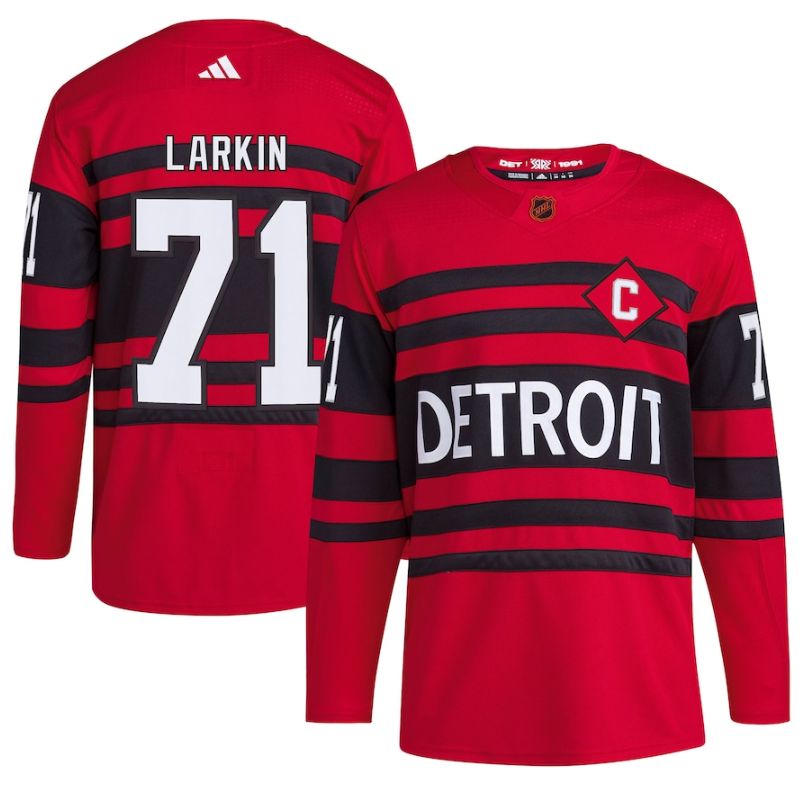 Detroit Red Wings #71 Dylan Larkin Men's Adidas Reverse Retro 2.0 Authentic Player Jersey - Red