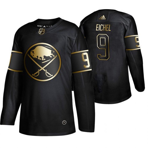 Adidas Buffalo Sabres #9 Jack Eichel Men's 2019 Black Golden Edition Authentic Stitched Jersey Men's