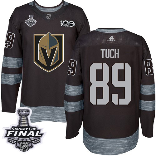 Adidas Golden Vegas Golden Knights #89 Alex Tuch Black 1917-2017 100th Anniversary 2018 Stanley Cup Final Stitched Jersey Men's