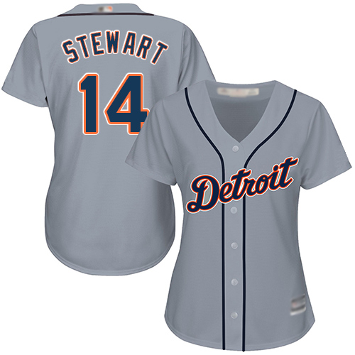 Detroit Tigers #14 Christin Stewart Grey Road Women's Stitched Jersey Womens