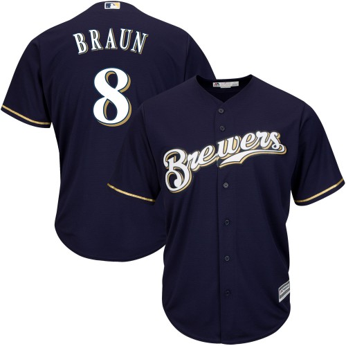 Milwaukee Brewers #8 Ryan Braun Blue Cool Base Stitched Youth Jersey Youth