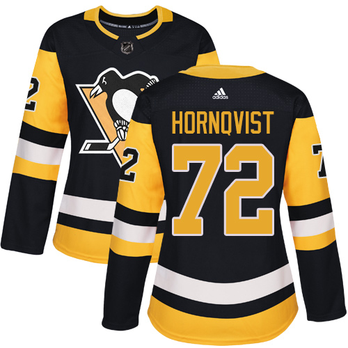 Adidas Pittsburgh Penguins #72 Patric Hornqvist Black Home Authentic Women's Stitched Jersey Womens