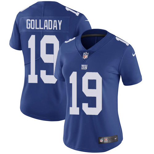 New York Giants #19 Kenny Golladay Royal Blue Team Color Women's Stitched Vapor Untouchable Limited Jersey Womens