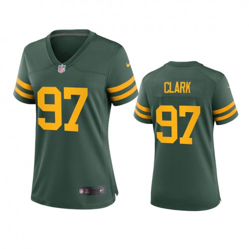 Green Bay Green Bay Packers #97 Kenny Clark Women's Alternate Game Player Jersey - Green Womens