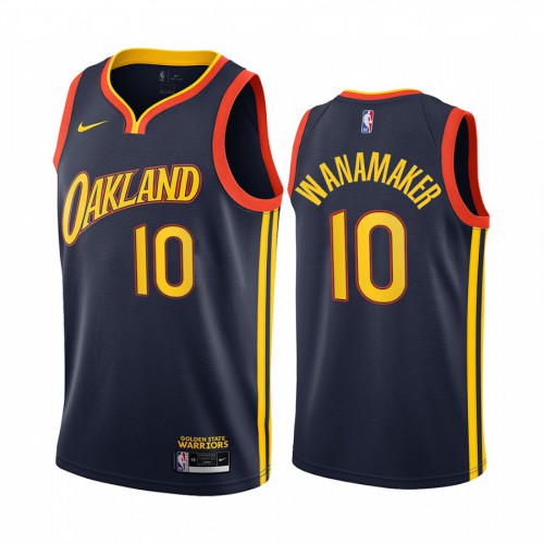 Golden State Warriors #10 Brad Wanamaker Navy Youth Swingman 2020-21 City Edition Jersey Youth