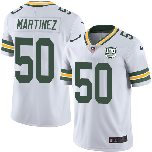 Green Bay Packers #50 Blake Martinez White Youth 100th Season Stitched Vapor Untouchable Limited Jersey Youth