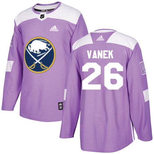 Adidas Buffalo Sabres #26 Thomas Vanek Purple Authentic Fights Cancer Stitched Jersey Men's