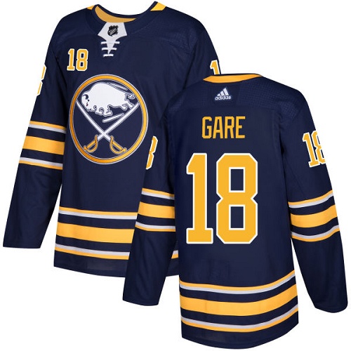 Adidas Buffalo Sabres #18 Danny Gare Navy Blue Home Authentic Stitched Jersey Men's