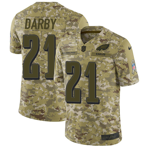 Philadelphia Eagles #21 Ronald Darby Camo Youth Stitched Limited 2018 Salute to Service Jersey Youth