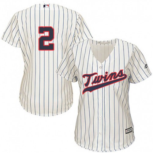 Minnesota Twins #2 Luis Arraez Cream Strip Alternate Women's Stitched Jersey Womens
