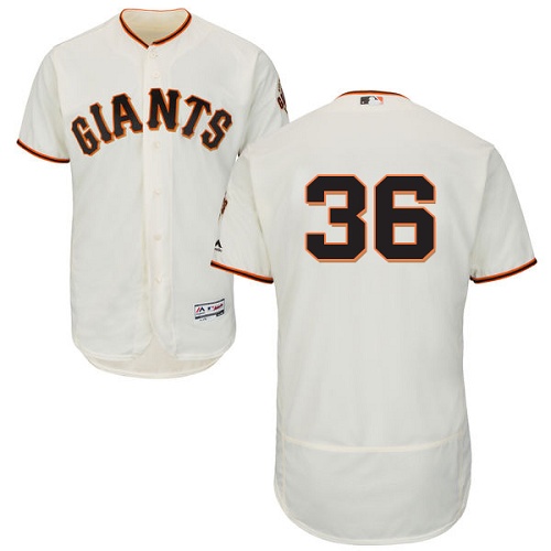 San Francisco Giants #36 Gaylord Perry Cream Flexbase Authentic Collection Stitched Jersey Men's
