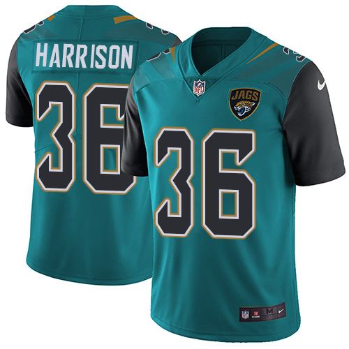 Jacksonville Jaguars #36 Ronnie Harrison Teal Green Alternate Men's Stitched Vapor Untouchable Limited Jersey Men's