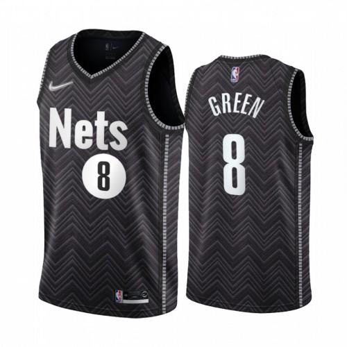 Brooklyn Brooklyn Nets #8 Jeff Green Black Swingman 2020-21 Earned Edition Jersey Mens