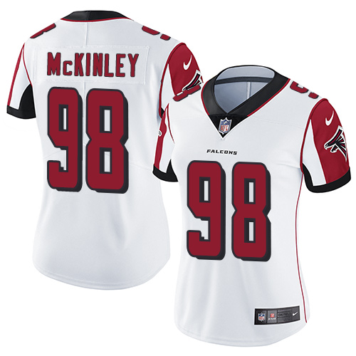 Atlanta Falcons #98 Takkarist McKinley White Women's Stitched Vapor Untouchable Limited Jersey Womens