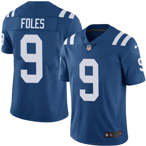 Colts #9 Nick Foles Men's Royal Retired Player Limited Jersey