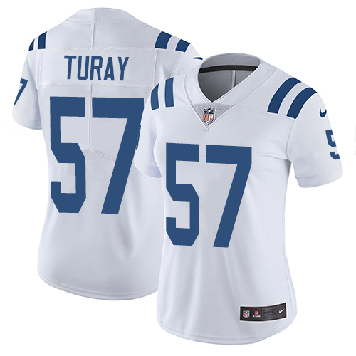 Indianapolis Colts #57 Kemoko Turay White Women's Stitched Vapor Untouchable Limited Jersey Womens