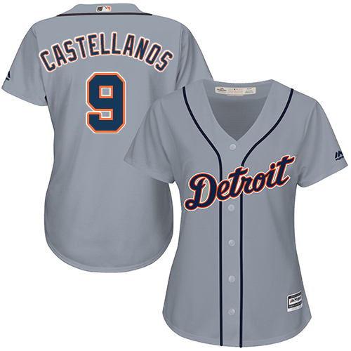 Detroit Tigers #9 Nick Castellanos Grey Road Women's Stitched Jersey Womens