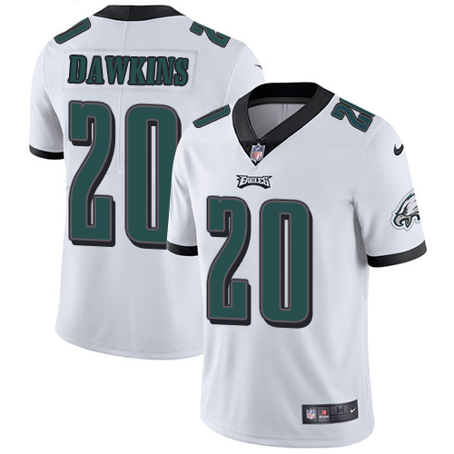 Eagles #20 Brian Dawkins White Men's Stitched Vapor Untouchable Limited Jersey