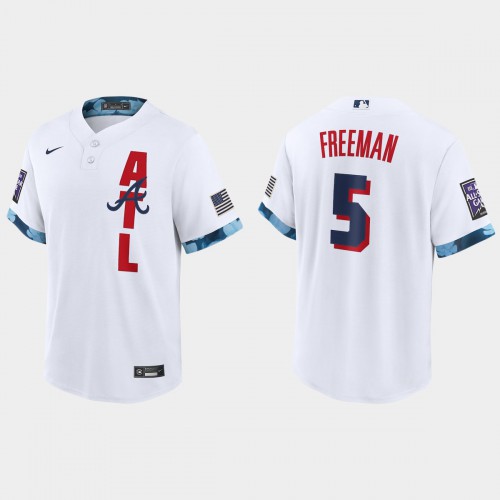Atlanta Atlanta Braves #5 Freddie Freeman 2021 All Star Game Fan's Version White Jersey Men's