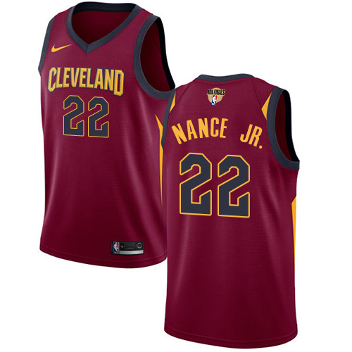 Cleveland Cavaliers #22 Larry Nance Jr. Red The Finals Patch Swingman Icon Edition Jersey Mens