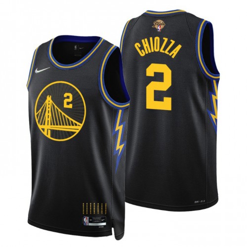 Golden State Golden State Warriors #2 Chris Chiozza Mens Black Swingman 2022 Finals City Edition Jersey Mens