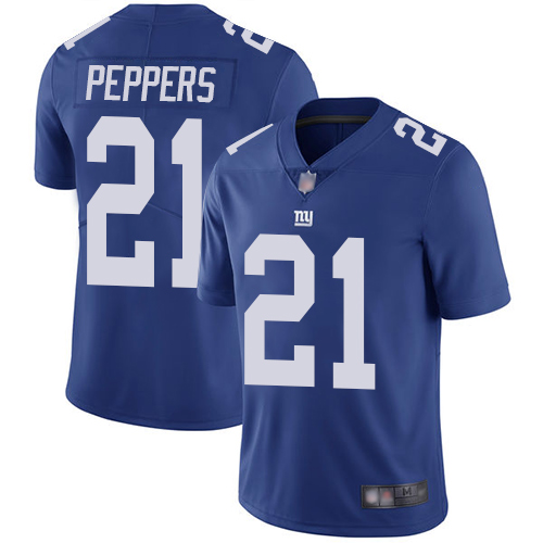 New York Giants #21 Jabrill Peppers Royal Blue Team Color Men's Stitched Vapor Untouchable Limited Jersey Men's